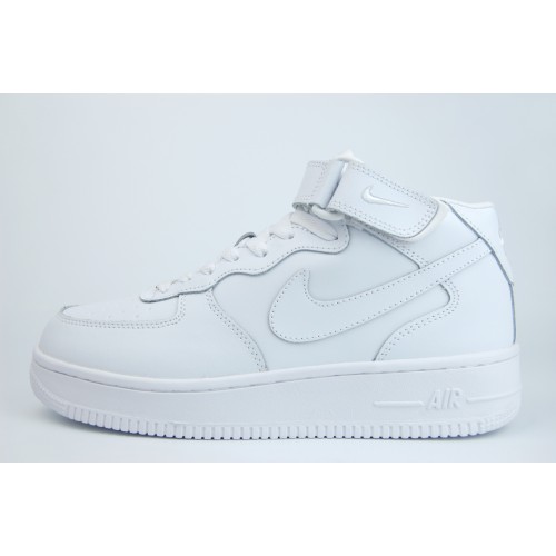 Кроссовки Nike Air Force 1 Mid Fur Triple White - арт. f-19263