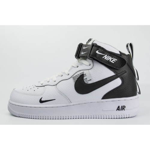 Кроссовки Nike Air Force 1 Mid 07 lv8 Fur White / Black - арт. f-19267