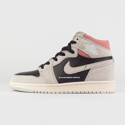 Кроссовки Nike Air Jordan 1 Neutral Grey/Hyper Crimson