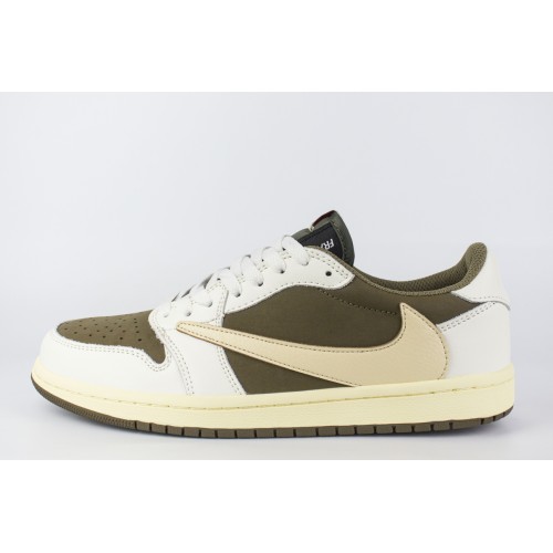 Кроссовки Nike Air Jordan 1 Low x Fragment x TS White Brown - арт. f-20911