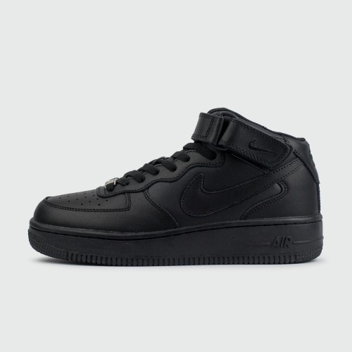 Кроссовки Nike Air Force 1 Mid Wmns Triple Black - арт. f-21000