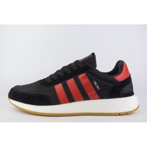 Кроссовки Adidas Iniki Runner Boost Black / Red - арт. f-21105