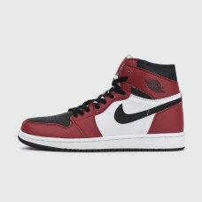 Кроссовки Nike Air Jordan 1 Red / Black with Fur