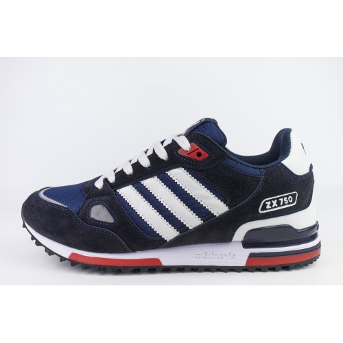 Кроссовки Adidas ZX 750 Suede Blue / White - арт. f-21676