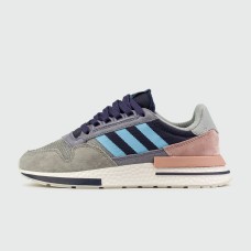 Кроссовки Adidas ZX 500 Boost Grey / Blue Str.