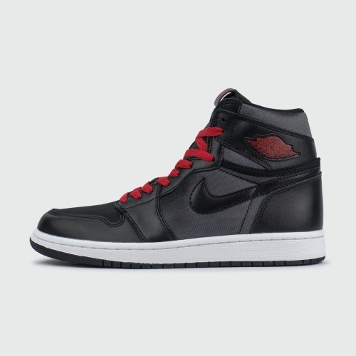 Кроссовки Nike Air Jordan 1 Black / White / Red Laces - арт. f-21903