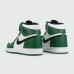 Кроссовки Nike Air Jordan 1 White / Green with Fur