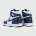 Кроссовки Nike Air Jordan 1 White / D.Blue with Fur