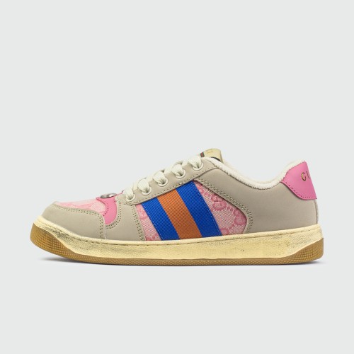 Кроссовки GUCCI Screener Canvas Grey Pink - арт. f-23216
