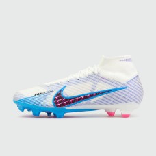 Бутсы Nike Air Zoom Mercurial Superfly IX Elite FG White Blue