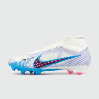 Бутсы Nike Air Zoom Mercurial Superfly IX Elite FG White Blue