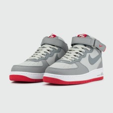 Кроссовки Nike Air Force 1 Wmns L.Grey / Red Ftwr.