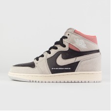 Кроссовки Nike Air Jordan 1 Wmns Neutral Grey/Hyper Crimson