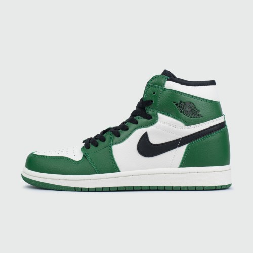 Кроссовки Nike Air Jordan 1 Wmns White / Green with Fur - арт. f-23744