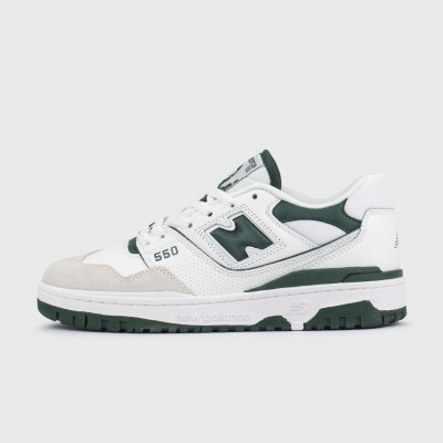 Кроссовки New Balance 550 White / Green logo - арт. f-23872