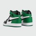 Кроссовки Air Jordan 1 High Green Black / White