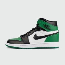 Кроссовки Air Jordan 1 High Green Black / White