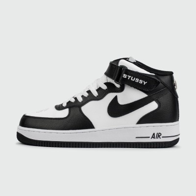 Кроссовки Nike Air Force 1 Mid x Stussy White Black