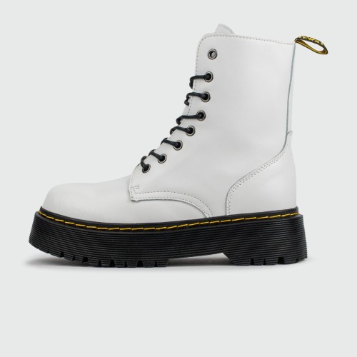 Ботинки Dr. Martens 1460 White Black Leather with Fur - арт. f-24575
