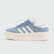 Кроссовки Adidas Gazelle Bold Sky Blue / White Wmns