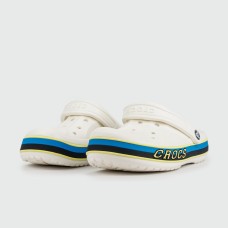 Сабо CROCS Bayaband Cloc White Blue Navy Lines