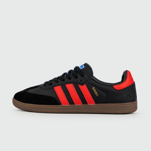 Кроссовки Adidas Samba OG Black Red Str. - арт. f-25566