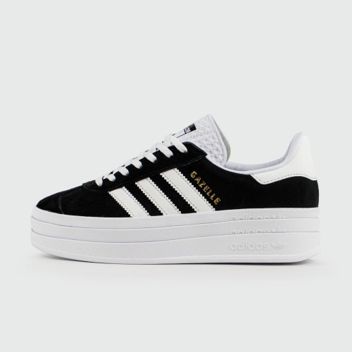 Кроссовки Adidas Gazelle Bold Black / White Wmns - арт. f-25639