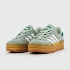 Кроссовки Adidas Gazelle Bold Green / Gum Wmns Кроссовки Adidas Gazelle Bold Green / Gum Wmns