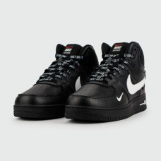 Кроссовки Nike Air Force 1 Mid Black / Wh. Sw. with Fur