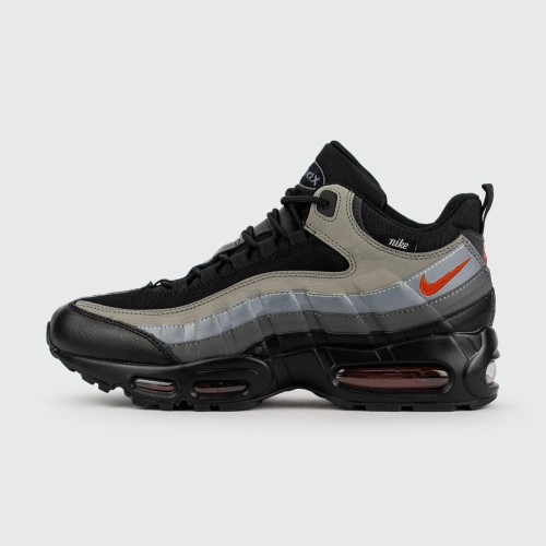 Кроссовки Nike Air Max 95 Grey Black / Red with Fur - арт. f-25731