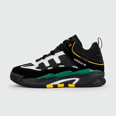 Кроссовки Adidas Niteball Black Green with Fur