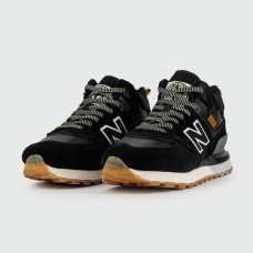 Кроссовки New Balance 574 Mid Black / White with Fur Wmns