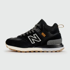 Кроссовки New Balance 574 Mid Black / White with Fur Wmns