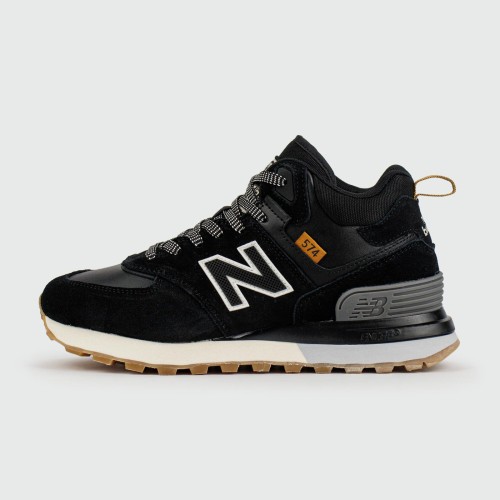 Кроссовки New Balance 574 Mid Black / White with Fur Wmns - арт. f-25772