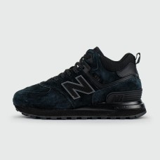 Кроссовки New Balance 574 Mid Navy Black with Fur Wmns