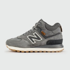 Кроссовки New Balance 574 Mid Grey / White with Fur Wmns