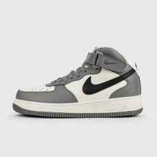 Кроссовки Nike Air Force 1 Mid Grey White Black