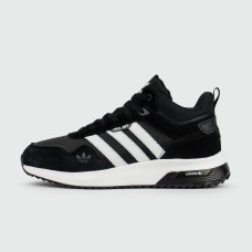 Кроссовки Adidas Retropy F2 Mid Black / White with Fur