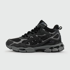 Кроссовки Asics Gel-NYC Mid Black Grey with Fur