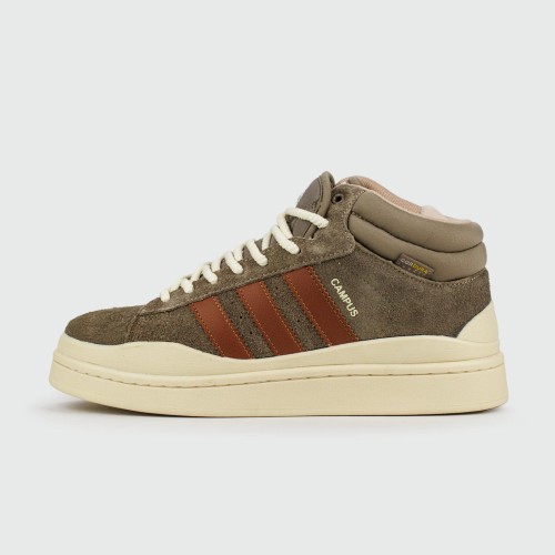Кроссовки Adidas Campus Brown / White with Fur - арт. f-25828