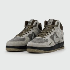 Кроссовки Nike Air Force 1 Mid L.Grey / Black Ftwr with Fur