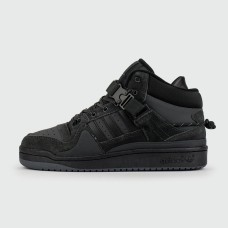 Кроссовки Adidas Forum Mid x Bad Bunny Dark Grey with Fur