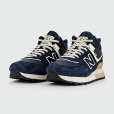 Кроссовки New Balance 574 Mid Blue / White with Fur