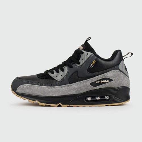 Кроссовки Nike Air Max 90 Mid Black Grey with Fur - арт. f-25844