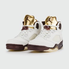 Кроссовки Air Jordan 5 White Gold
