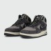 Кроссовки Nike Air Force 1 Mid Grey / Black with Fur - арт. f-26379