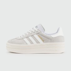 Кроссовки Adidas Gazelle Bold Grey / White Wmns