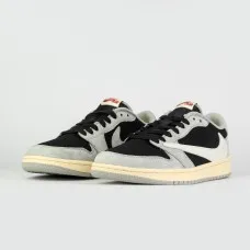 Кроссовки Air Jordan 1 Low x Travis Scott Light Grey Wmns