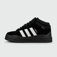 Кроссовки Adidas Campus Black White with Fur